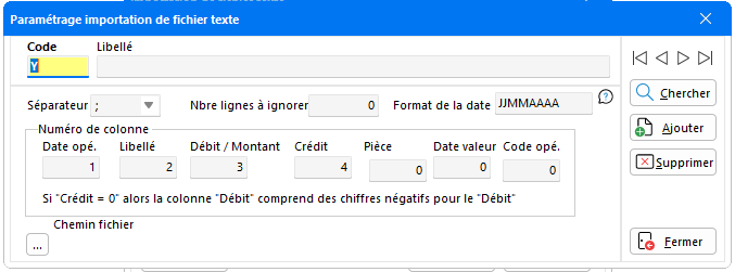 Configuration ACD Compta